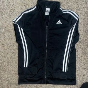 Addis’s black white strip zip up